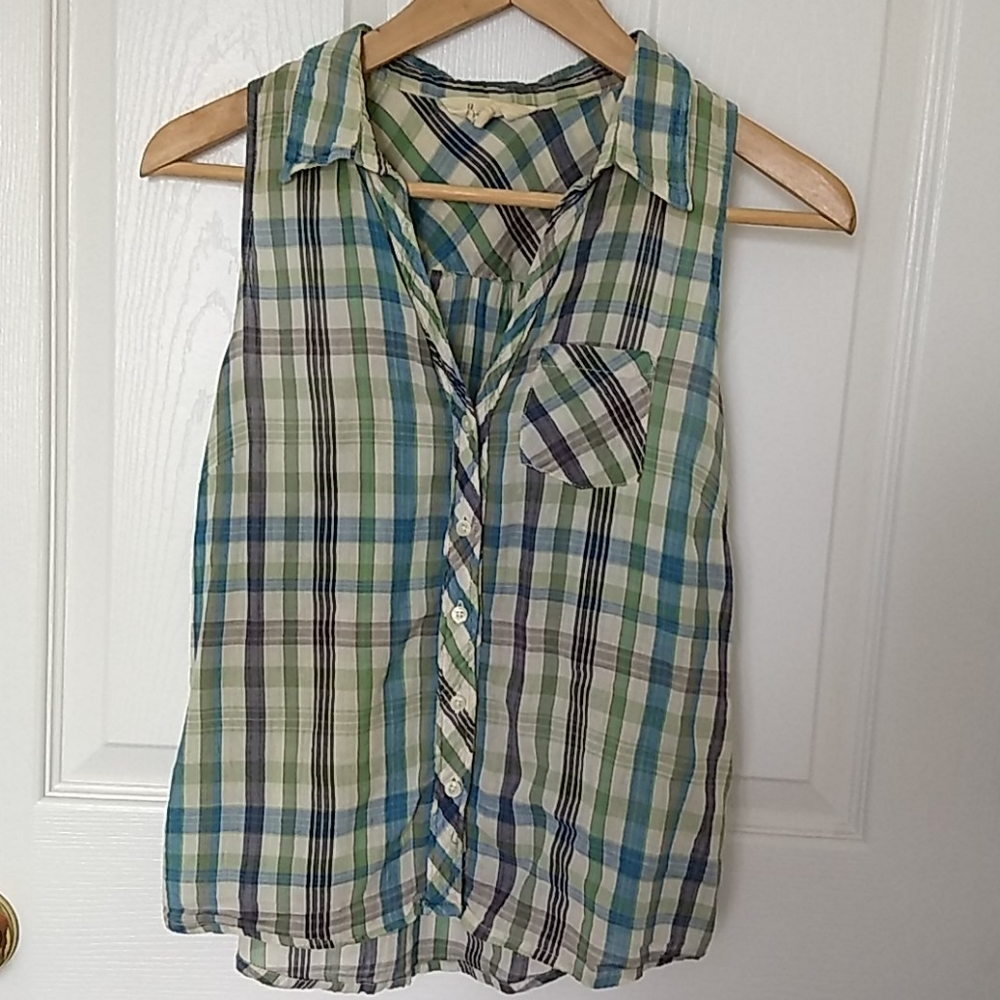 Summer Plaid Cotton Tank